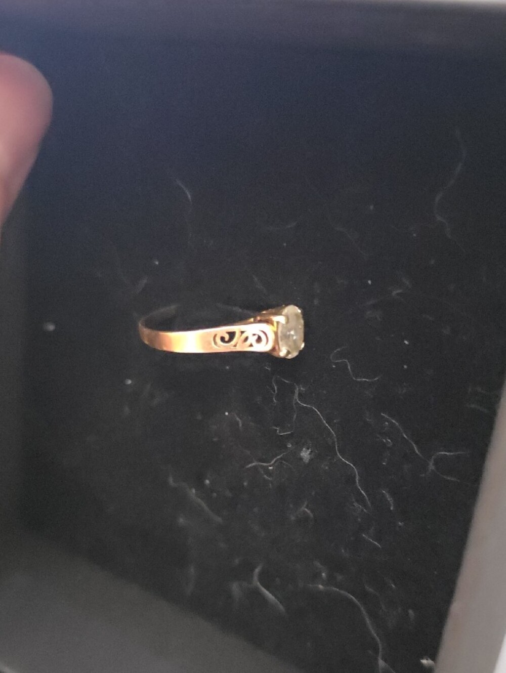 Women's 14K Gold CZ Filigree Ring - Unbranded - Picture 5 of 11